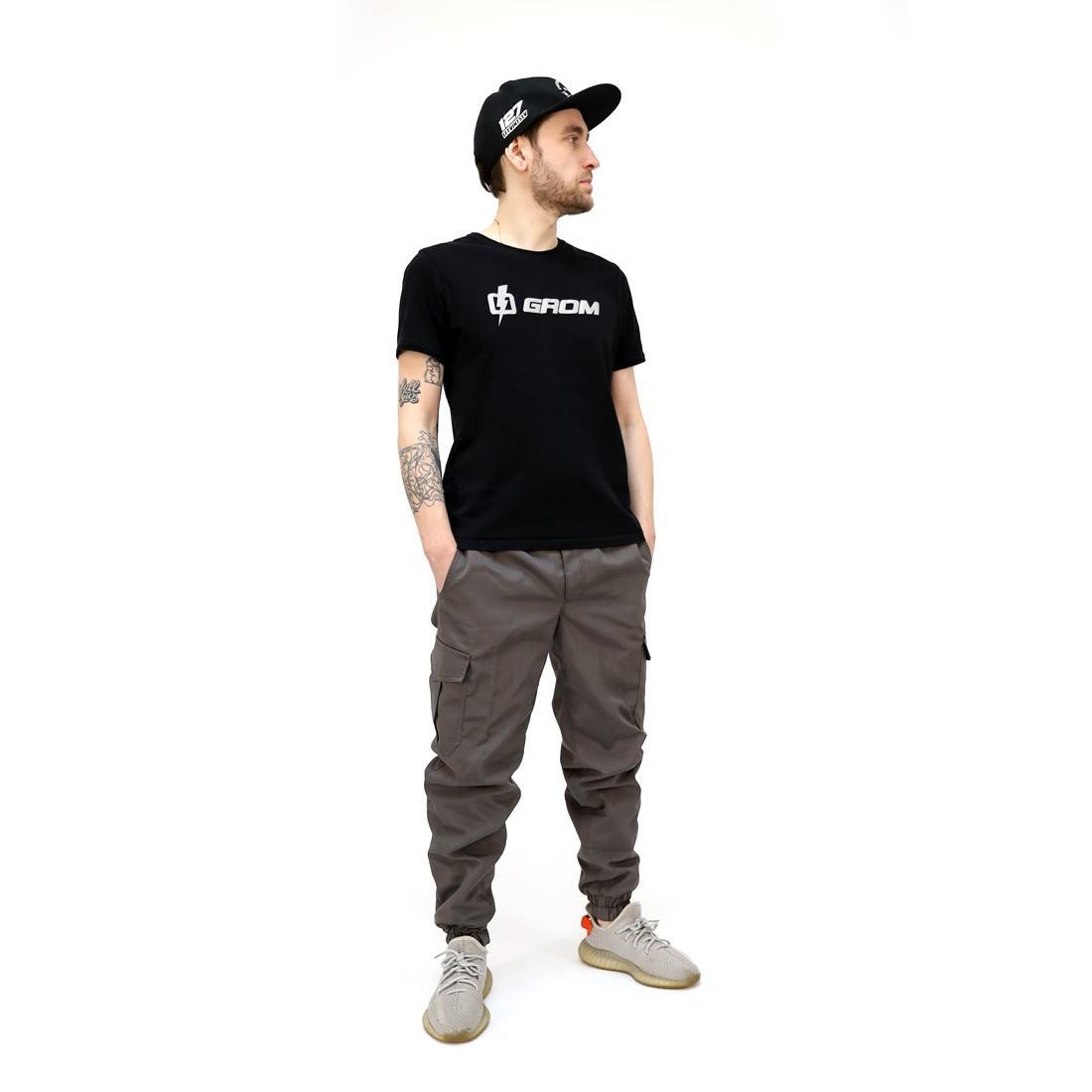 Штаны GROM Cargo подклад флис Grey ripstop