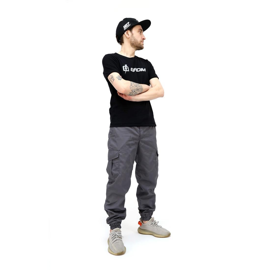 Штаны GROM Cargo подклад флис Grey ХБ